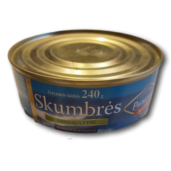 Skumbrės  savo sultyse, 240 g