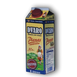 Natūralus pienas Dvaras 2,5 % riebumo